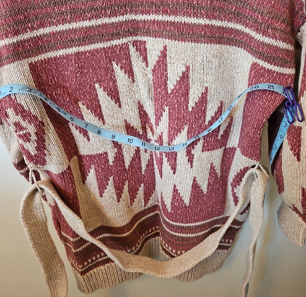 Lucky Brand Striped Knit Cardigan in Beige & Pink Tone - Picture 6 of 6